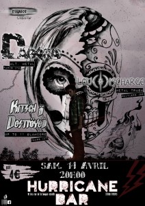 Concert le 14 avril au Hurricane's Pub avec Dagara & Kitsch 'N Destroyed